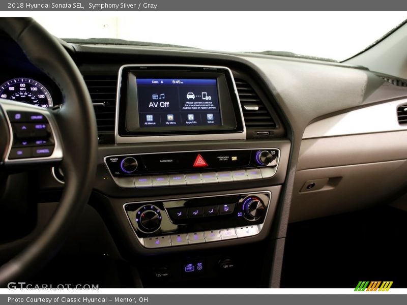 Symphony Silver / Gray 2018 Hyundai Sonata SEL
