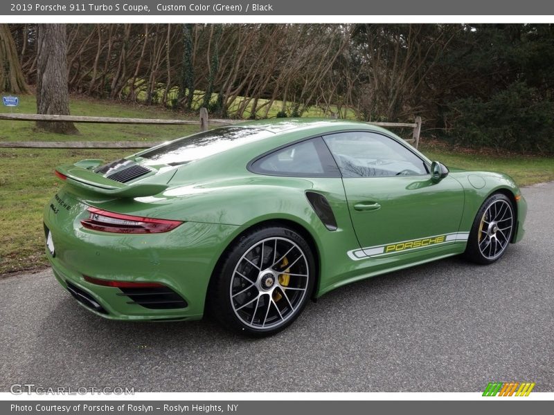 Custom Color (Green) / Black 2019 Porsche 911 Turbo S Coupe