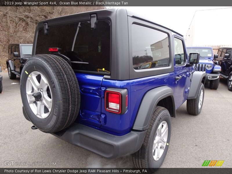 Ocean Blue Metallic / Black/Heritage Tan 2019 Jeep Wrangler Sport 4x4