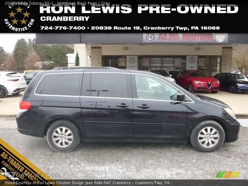 Nighthawk Black Pearl / Gray 2008 Honda Odyssey EX-L