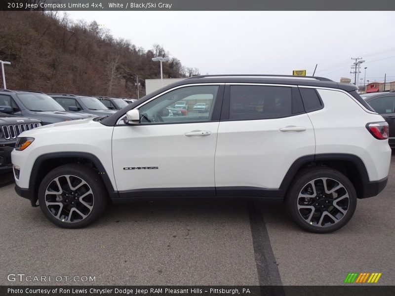 White / Black/Ski Gray 2019 Jeep Compass Limited 4x4