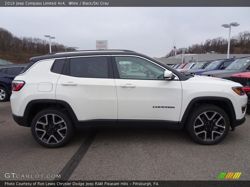 White / Black/Ski Gray 2019 Jeep Compass Limited 4x4
