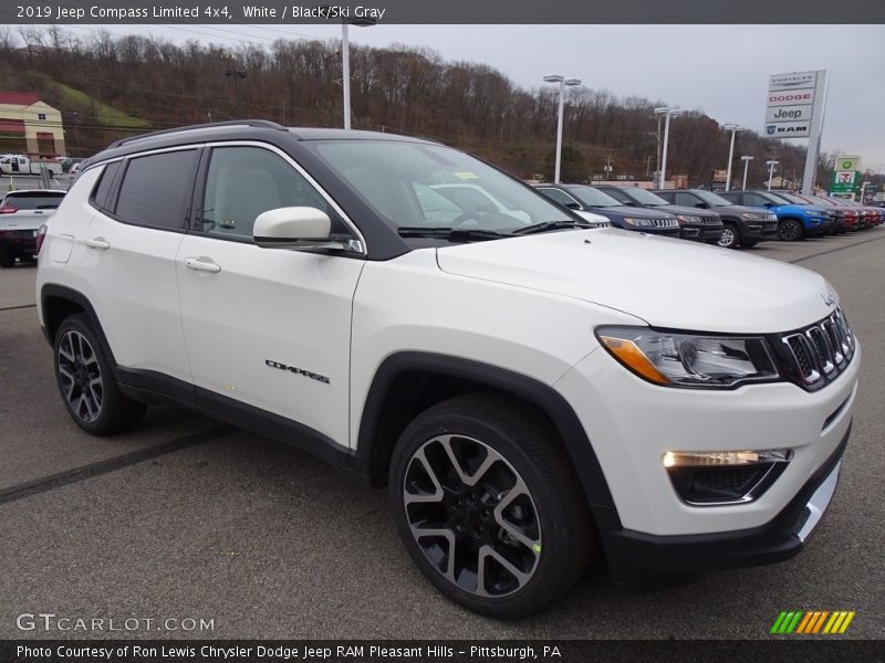 White / Black/Ski Gray 2019 Jeep Compass Limited 4x4
