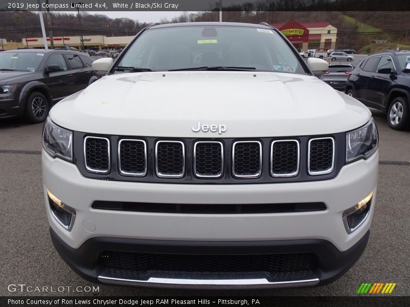 White / Black/Ski Gray 2019 Jeep Compass Limited 4x4