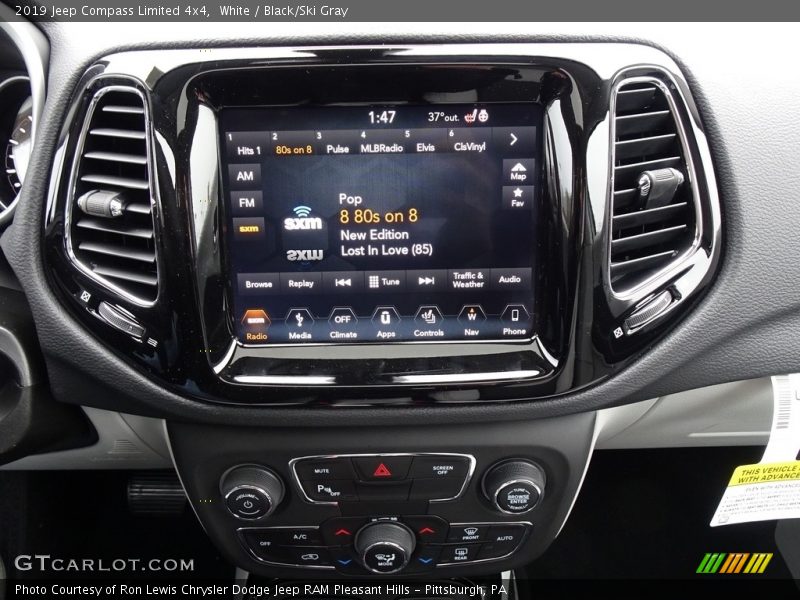 White / Black/Ski Gray 2019 Jeep Compass Limited 4x4