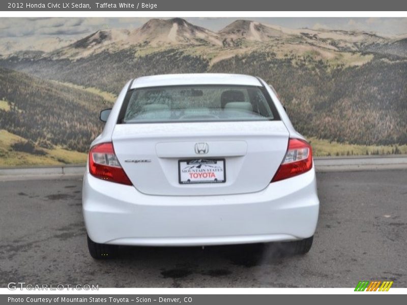 Taffeta White / Beige 2012 Honda Civic LX Sedan