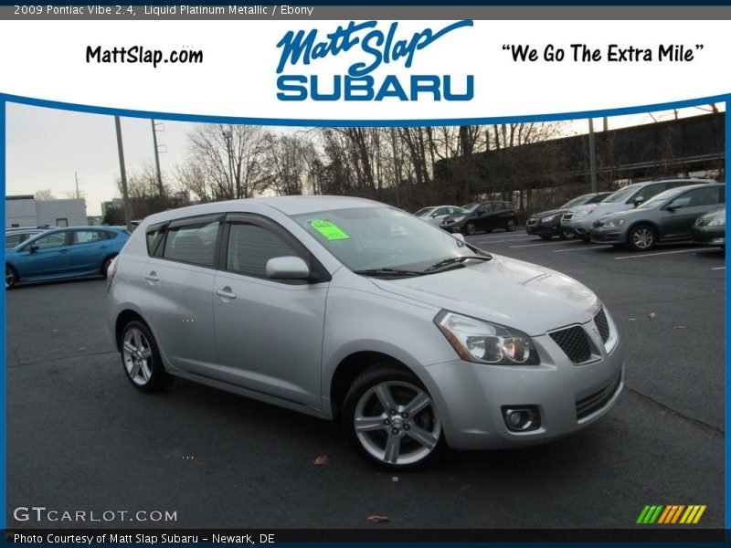Liquid Platinum Metallic / Ebony 2009 Pontiac Vibe 2.4