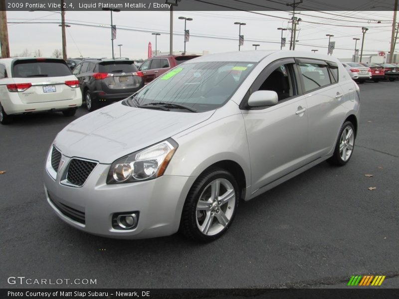 Liquid Platinum Metallic / Ebony 2009 Pontiac Vibe 2.4