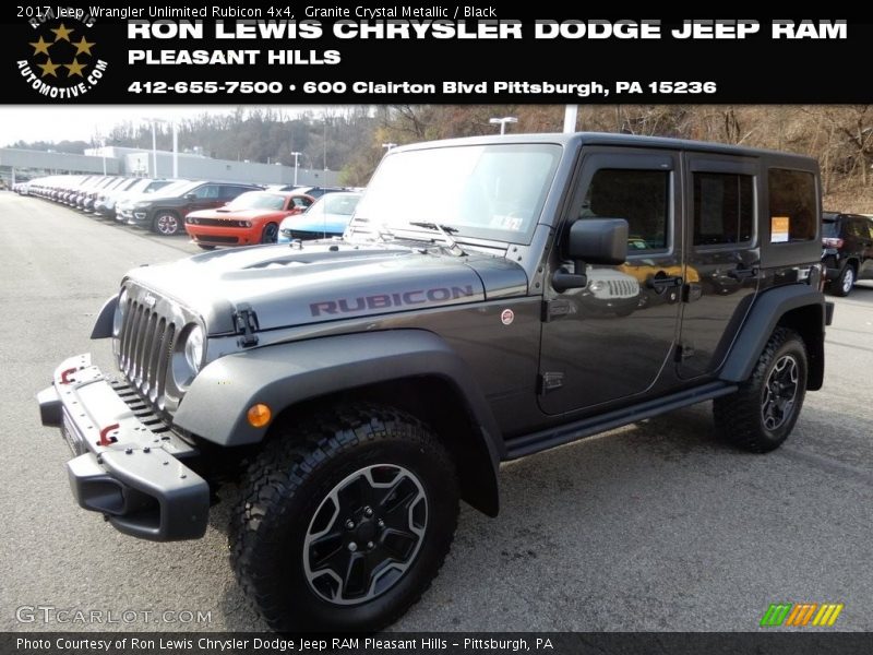 Granite Crystal Metallic / Black 2017 Jeep Wrangler Unlimited Rubicon 4x4