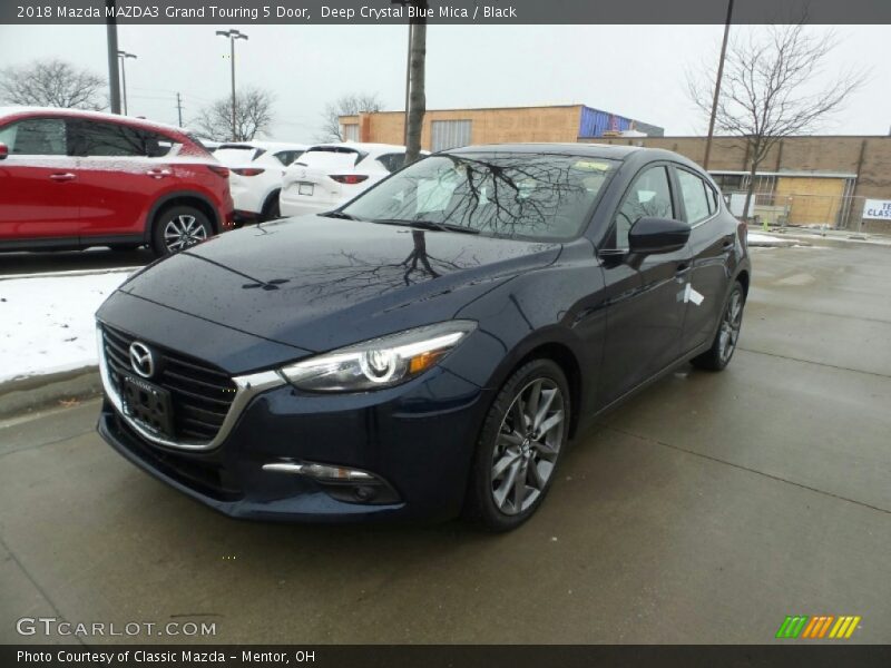 Deep Crystal Blue Mica / Black 2018 Mazda MAZDA3 Grand Touring 5 Door