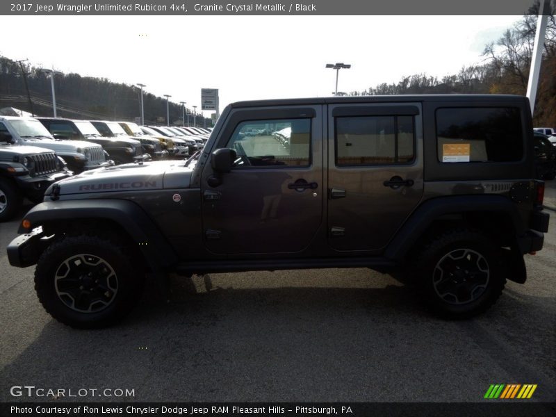 Granite Crystal Metallic / Black 2017 Jeep Wrangler Unlimited Rubicon 4x4