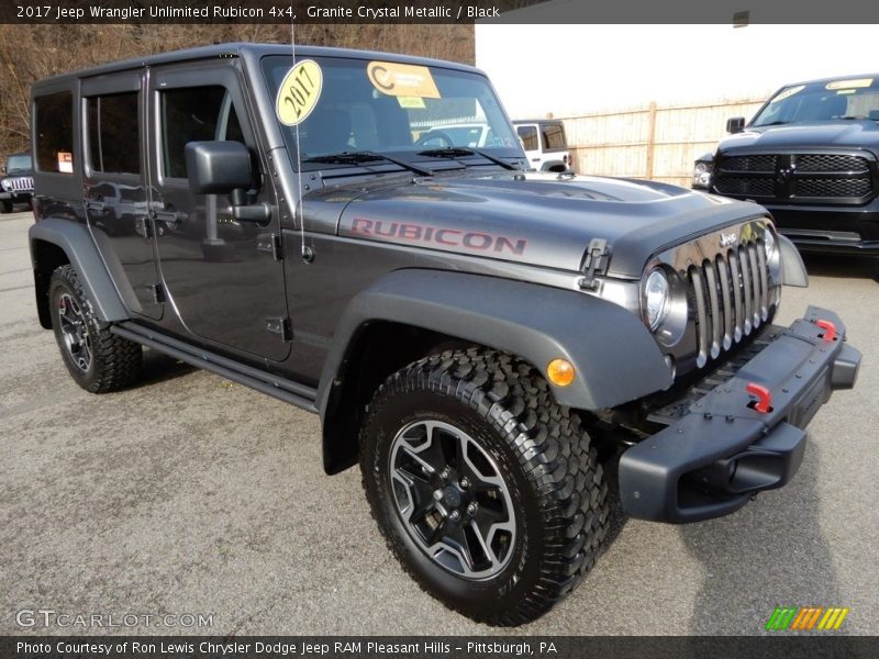 Granite Crystal Metallic / Black 2017 Jeep Wrangler Unlimited Rubicon 4x4