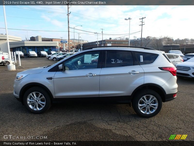 Ingot Silver / Chromite Gray/Charcoal Black 2019 Ford Escape SEL 4WD