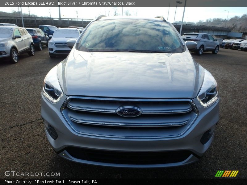 Ingot Silver / Chromite Gray/Charcoal Black 2019 Ford Escape SEL 4WD