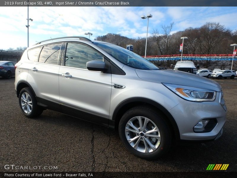 Ingot Silver / Chromite Gray/Charcoal Black 2019 Ford Escape SEL 4WD