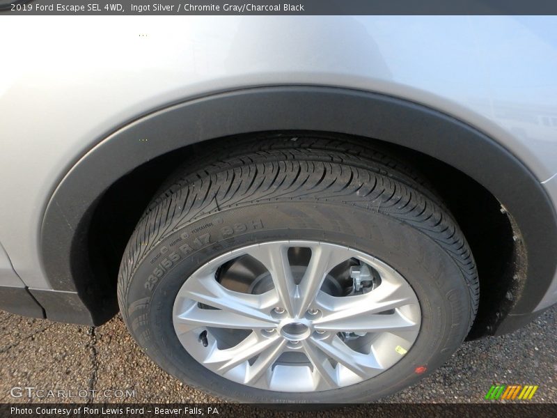 Ingot Silver / Chromite Gray/Charcoal Black 2019 Ford Escape SEL 4WD