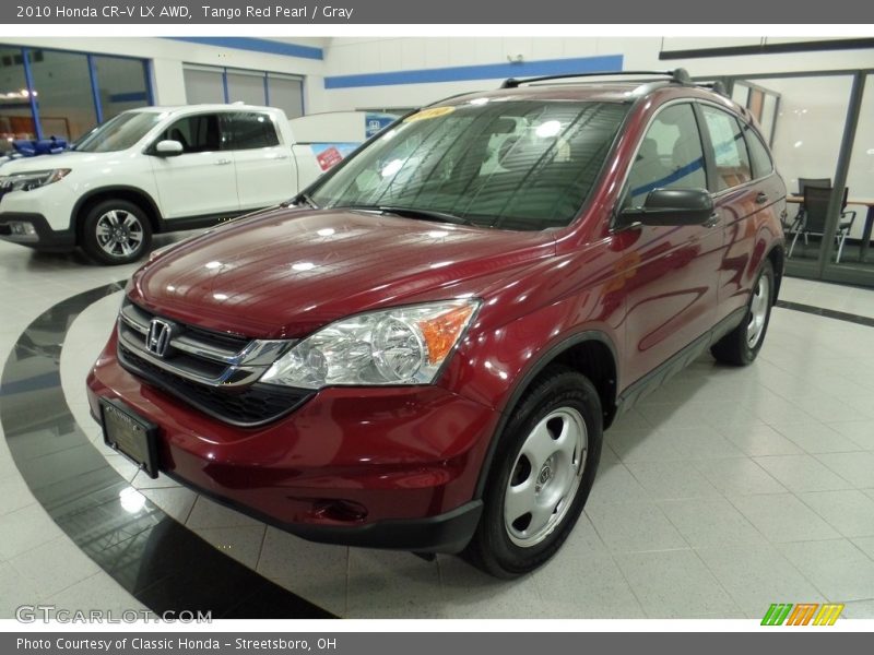 Tango Red Pearl / Gray 2010 Honda CR-V LX AWD