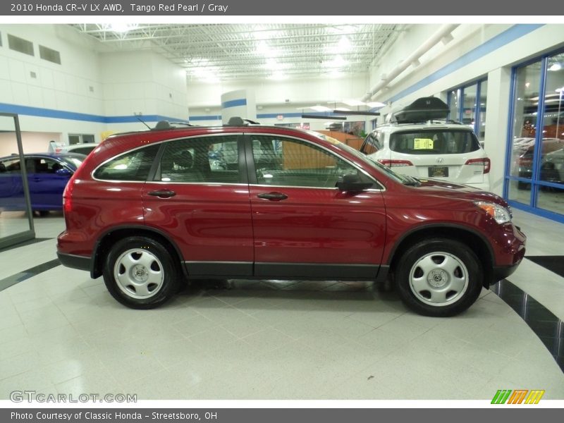 Tango Red Pearl / Gray 2010 Honda CR-V LX AWD