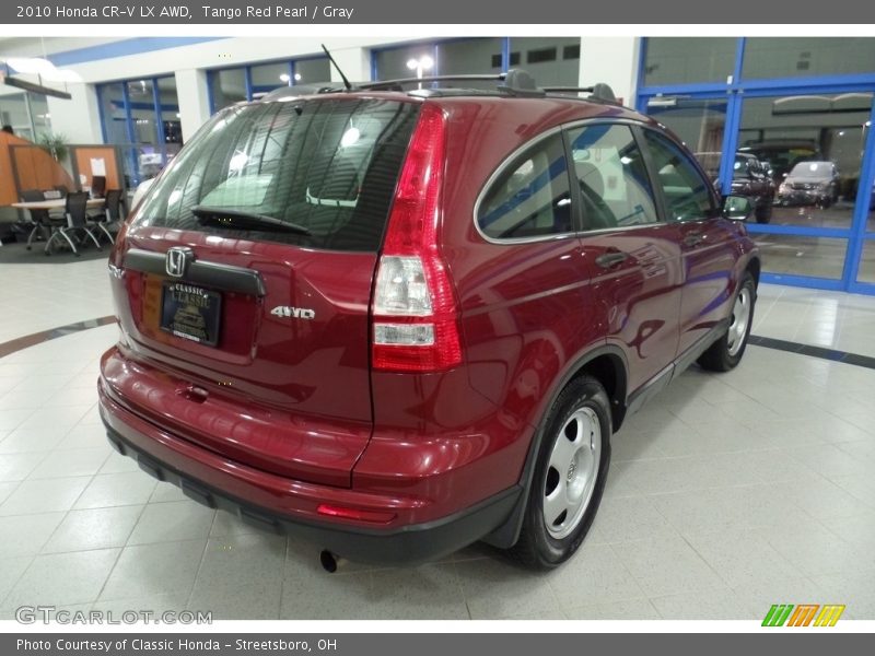 Tango Red Pearl / Gray 2010 Honda CR-V LX AWD