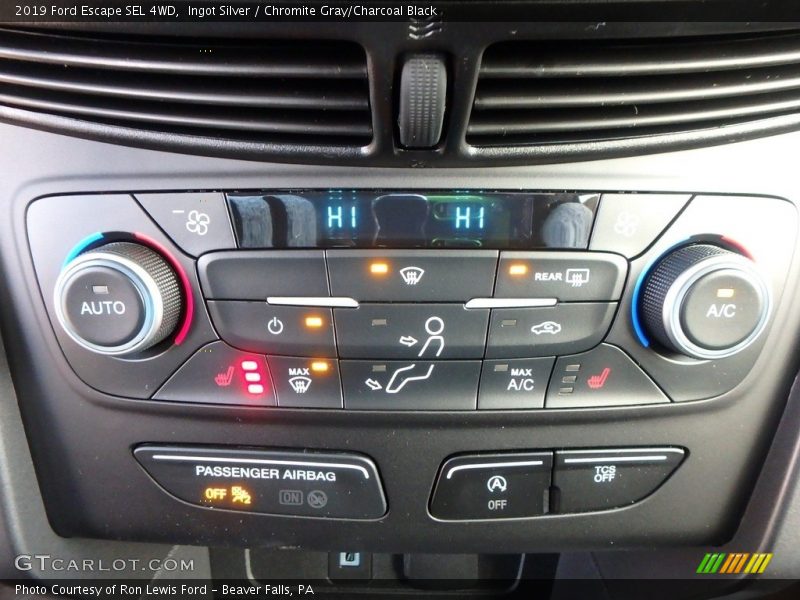 Ingot Silver / Chromite Gray/Charcoal Black 2019 Ford Escape SEL 4WD
