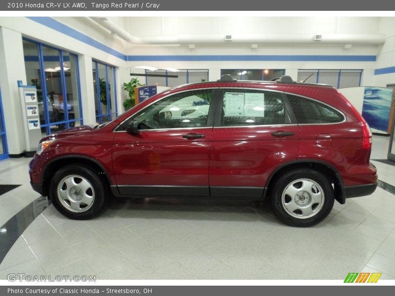 Tango Red Pearl / Gray 2010 Honda CR-V LX AWD