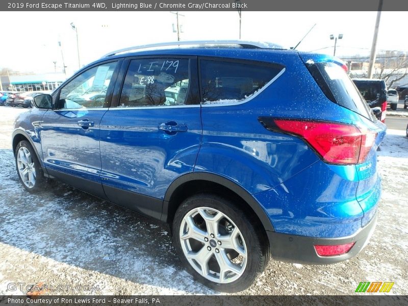 Lightning Blue / Chromite Gray/Charcoal Black 2019 Ford Escape Titanium 4WD