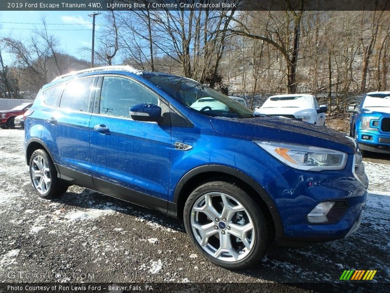 Lightning Blue / Chromite Gray/Charcoal Black 2019 Ford Escape Titanium 4WD