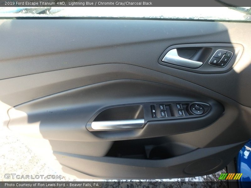 Lightning Blue / Chromite Gray/Charcoal Black 2019 Ford Escape Titanium 4WD