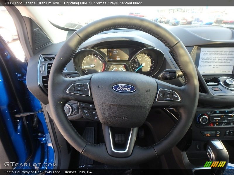 Lightning Blue / Chromite Gray/Charcoal Black 2019 Ford Escape Titanium 4WD