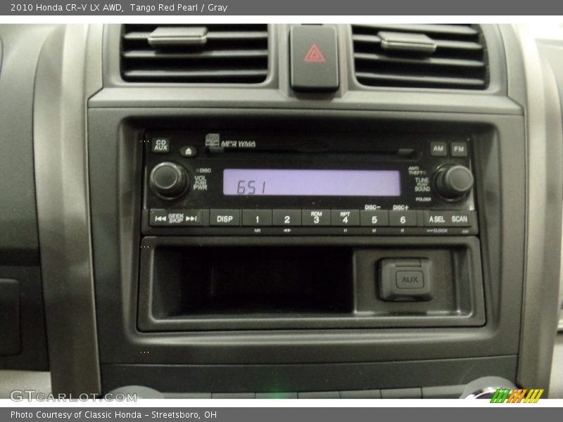 Tango Red Pearl / Gray 2010 Honda CR-V LX AWD