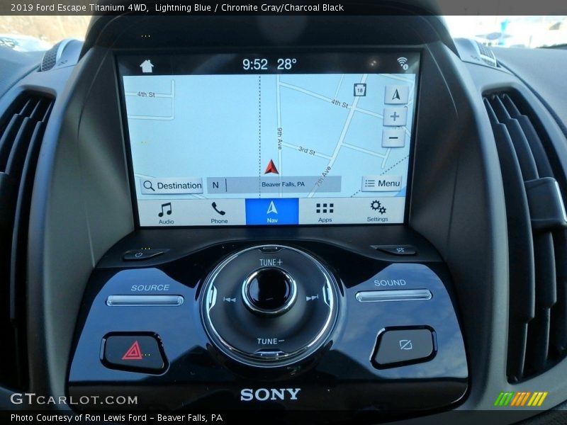 Lightning Blue / Chromite Gray/Charcoal Black 2019 Ford Escape Titanium 4WD