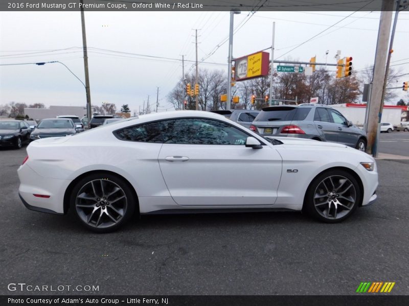 Oxford White / Red Line 2016 Ford Mustang GT Premium Coupe