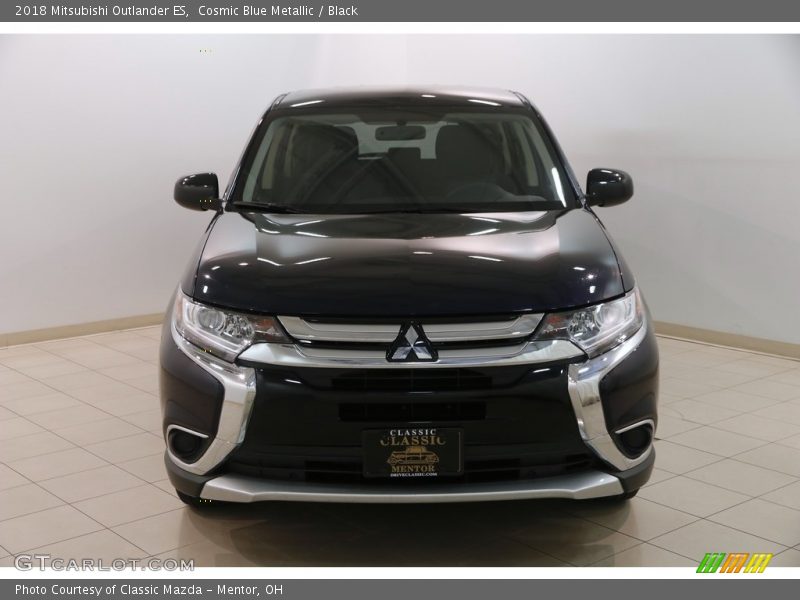 Cosmic Blue Metallic / Black 2018 Mitsubishi Outlander ES