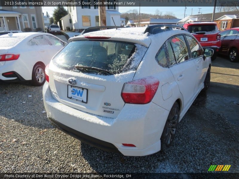 Satin White Pearl / Ivory 2013 Subaru Impreza 2.0i Sport Premium 5 Door