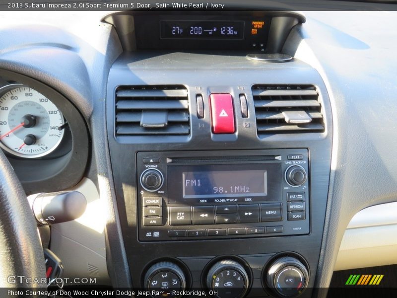 Satin White Pearl / Ivory 2013 Subaru Impreza 2.0i Sport Premium 5 Door