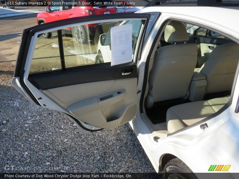 Satin White Pearl / Ivory 2013 Subaru Impreza 2.0i Sport Premium 5 Door