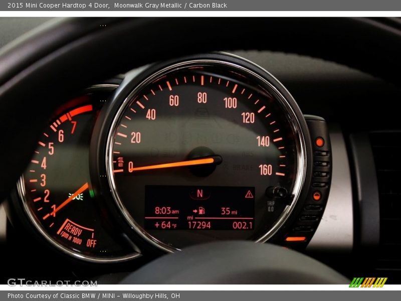 Moonwalk Gray Metallic / Carbon Black 2015 Mini Cooper Hardtop 4 Door