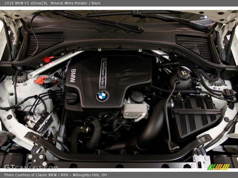 Mineral White Metallic / Black 2016 BMW X3 xDrive28i