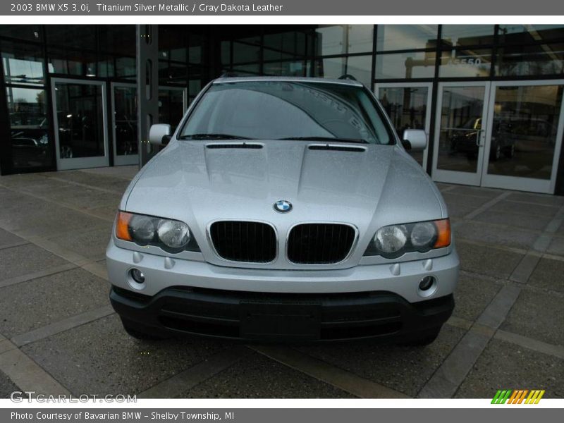 Titanium Silver Metallic / Gray Dakota Leather 2003 BMW X5 3.0i