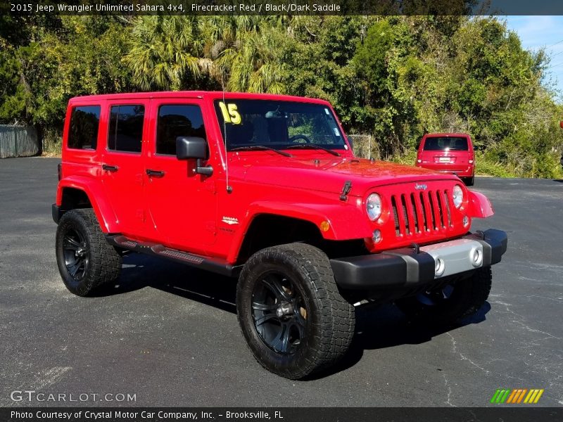 Firecracker Red / Black/Dark Saddle 2015 Jeep Wrangler Unlimited Sahara 4x4