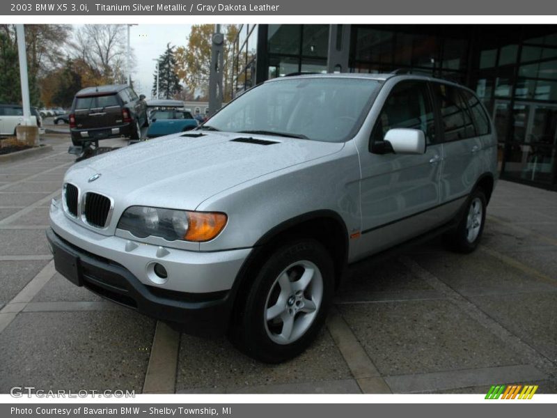 Titanium Silver Metallic / Gray Dakota Leather 2003 BMW X5 3.0i