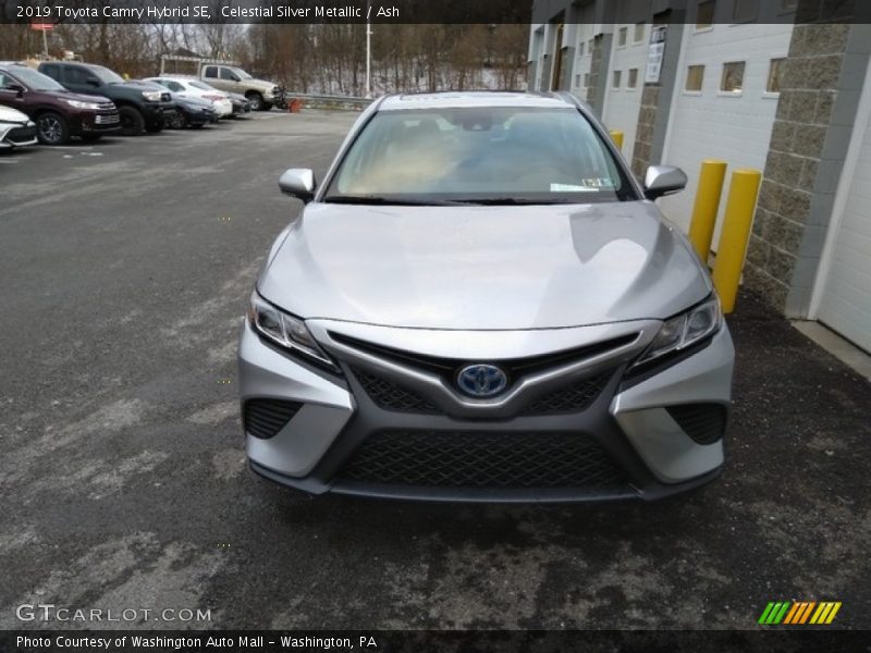 Celestial Silver Metallic / Ash 2019 Toyota Camry Hybrid SE