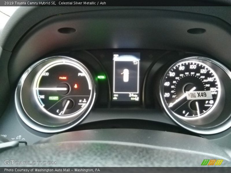 Celestial Silver Metallic / Ash 2019 Toyota Camry Hybrid SE
