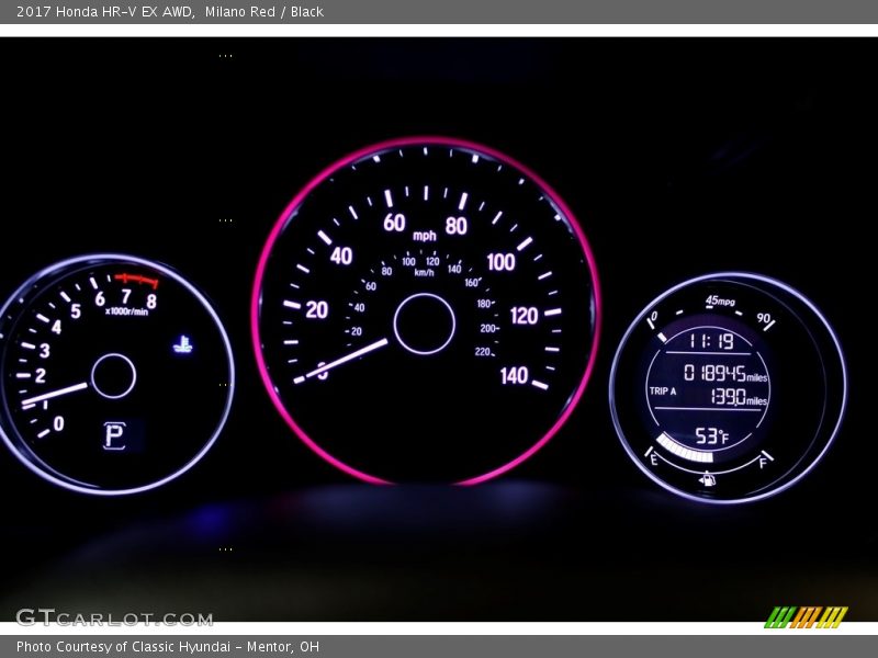 Milano Red / Black 2017 Honda HR-V EX AWD