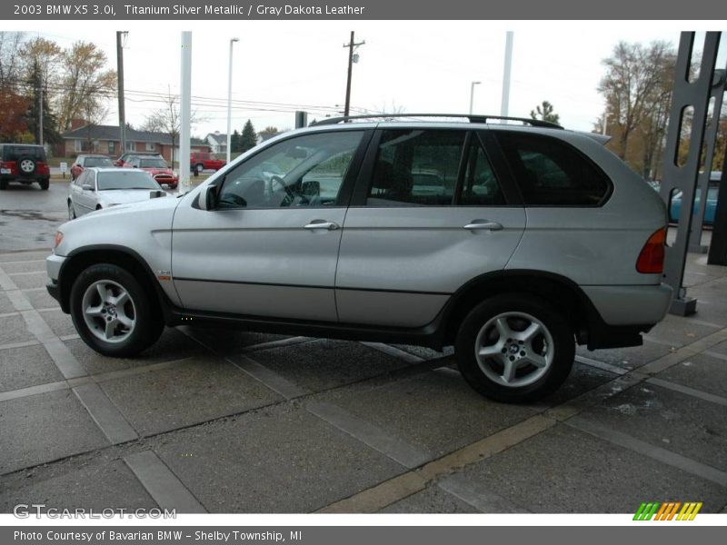 Titanium Silver Metallic / Gray Dakota Leather 2003 BMW X5 3.0i