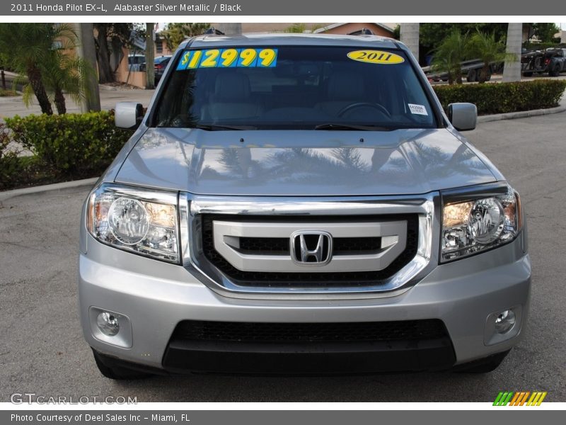 Alabaster Silver Metallic / Black 2011 Honda Pilot EX-L