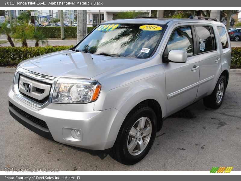 Alabaster Silver Metallic / Black 2011 Honda Pilot EX-L