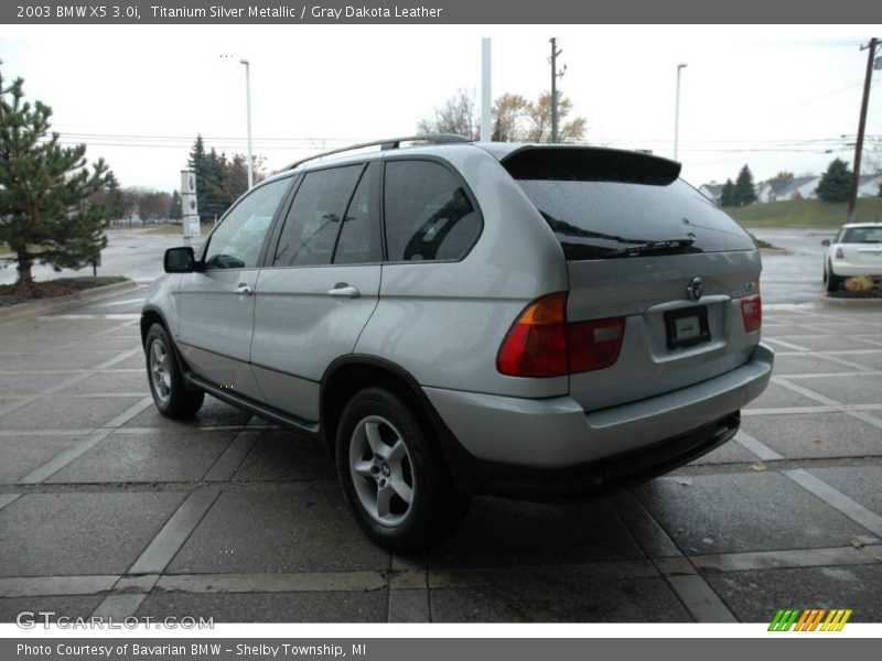 Titanium Silver Metallic / Gray Dakota Leather 2003 BMW X5 3.0i