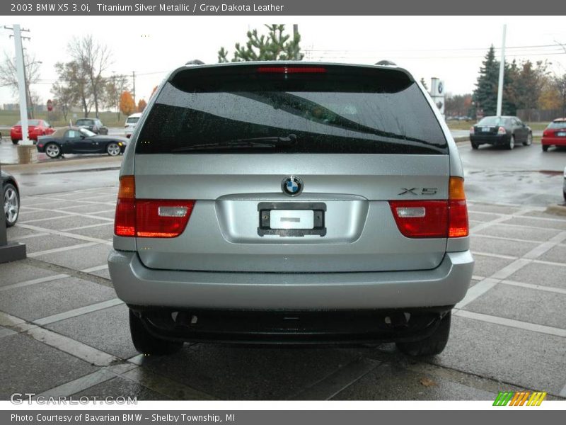 Titanium Silver Metallic / Gray Dakota Leather 2003 BMW X5 3.0i
