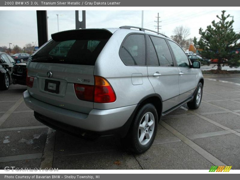 Titanium Silver Metallic / Gray Dakota Leather 2003 BMW X5 3.0i